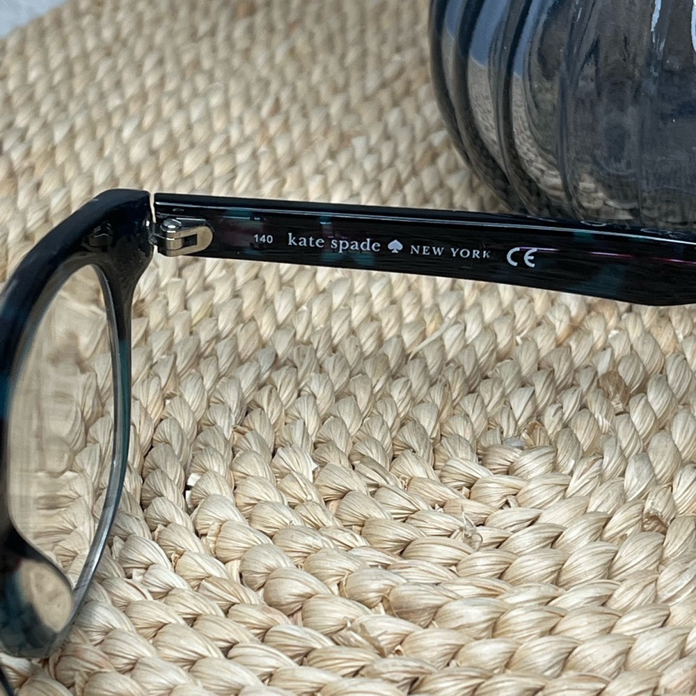 Kate Spade Rebecca Black & Blue Printed Eyeglasses - Picture 3 of 7